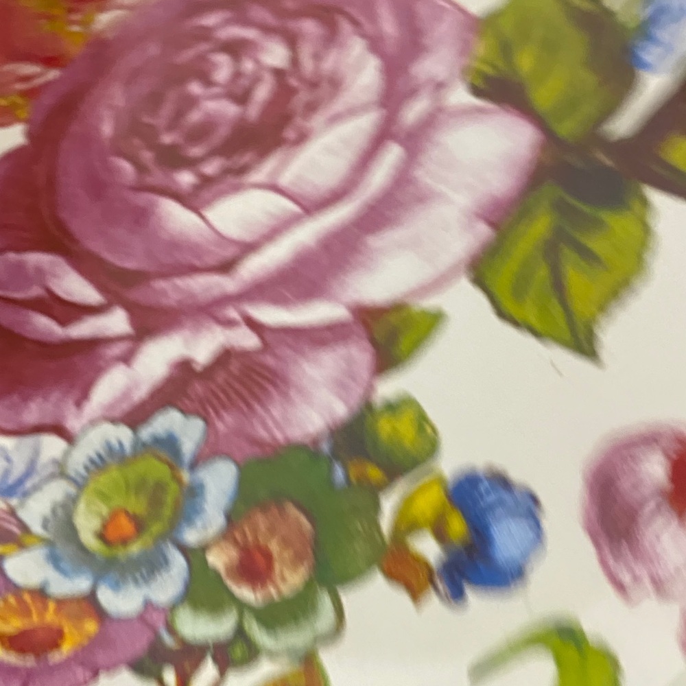 MacKenzie-Childs Retired Floral Oval Platter - Pink and Green - Picture 5 of 5